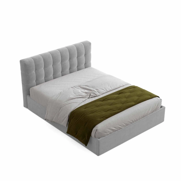 Кровать полуторная с подъемным механизмом 140x200 Tiramisu Light Grey Viorina-Deko Светло-серый (каркас с ламелями/без матраса) (ЛДСП/ткань) - Фото 3 Кровать полуторная с подъемным механизмом 140x200 Tiramisu Light Grey Viorina-Deko Светло-серый (каркас с ламелями/без матраса) (ЛДСП/ткань) - зображення 3