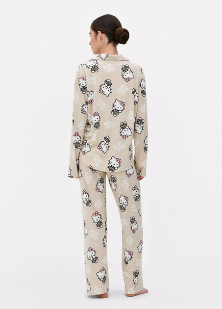 Пижама Primark Cosy Printed Boyfriend Pyjamas М Домашний комплект Кофейный (8577) - изображение 2