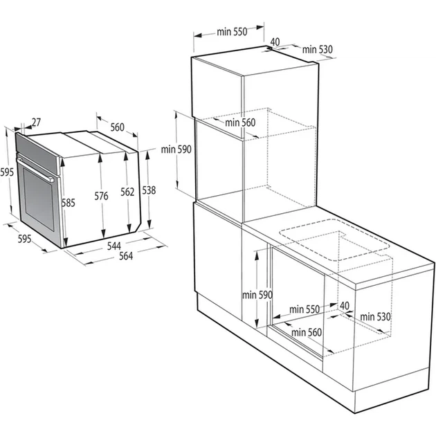 Електричний духовий шафа GORENJE BOS 6737 E20 FBG - зображення 2