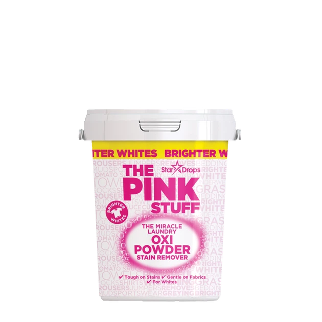 Кислородное средство для удаления пятен The Pink Stuff Laundry Miracle Oxi Powder Stain Remover Whites для белья 1 кг - изображение 5