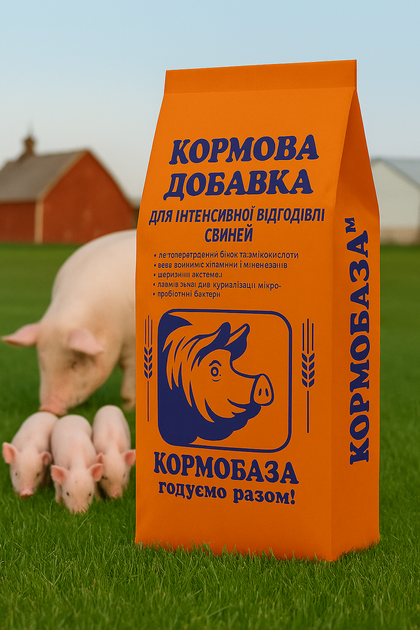 Комбікорм для підсисних поросят предстарт КОРМОБАЗА упаковка 25кг - Фото 1 Комбікорм для підсисних поросят предстарт КОРМОБАЗА упаковка 25кг - изображение 1