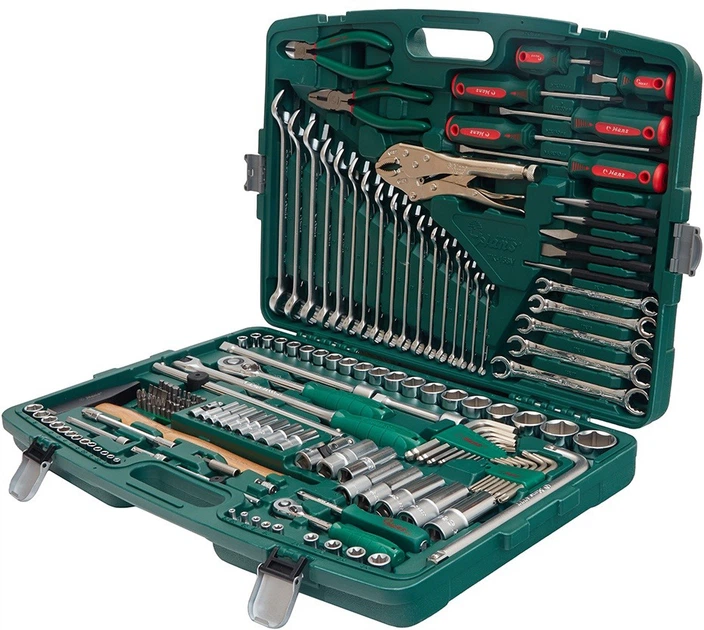Набір інструментів Hans Tools 1/2" і 1/4" 158 предметів (TK - 158v) - зображення 1
