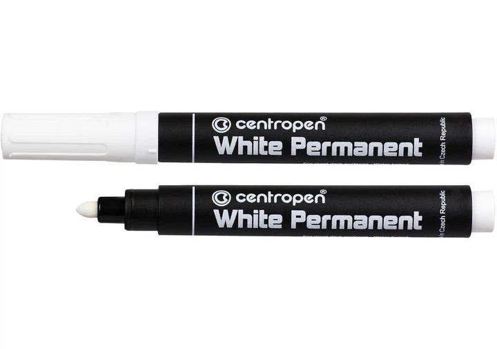 Маркер Centropen Permanent White 8586 2.5 мм белый - Фото 3 Маркер Centropen Permanent White 8586 2.5 мм белый - изображение 3