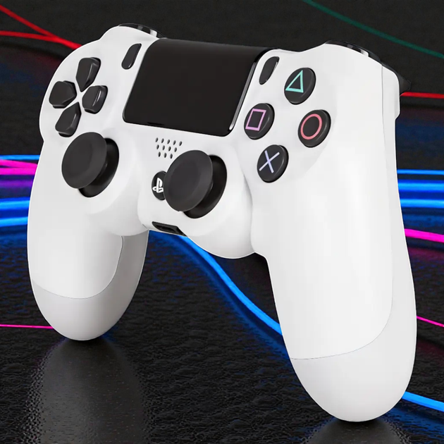 Бездротовий джойстик для PS4 Білий ігровий геймпад Bluetooth джойстик Dual Shock PS4 - зображення 3
