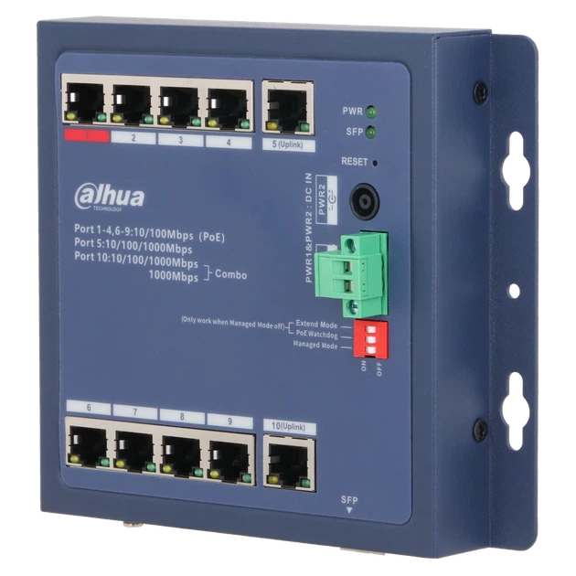 Коммутатор 9 портов управляемый Dahua DH-CHS4110-8ET-90-F PoE - Фото 1 Коммутатор 9 портов управляемый Dahua DH-CHS4110-8ET-90-F PoE - изображение 1