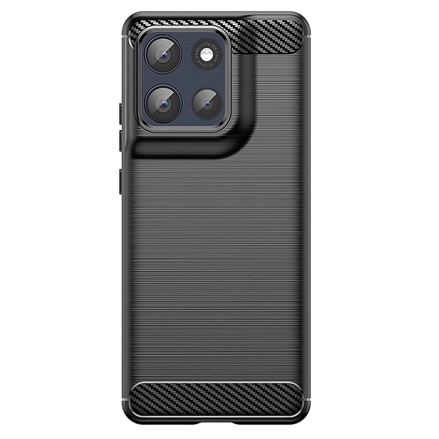 Чехол Polished Carbon для Motorola Moto G86 black - Фото 1 Чехол Polished Carbon для Motorola Moto G86 black - изображение 1