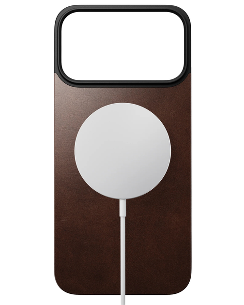 Кожаный чехол Nomad Magnetic Horween Rustic Brown для iPhone 17 Pro Max - изображение 4