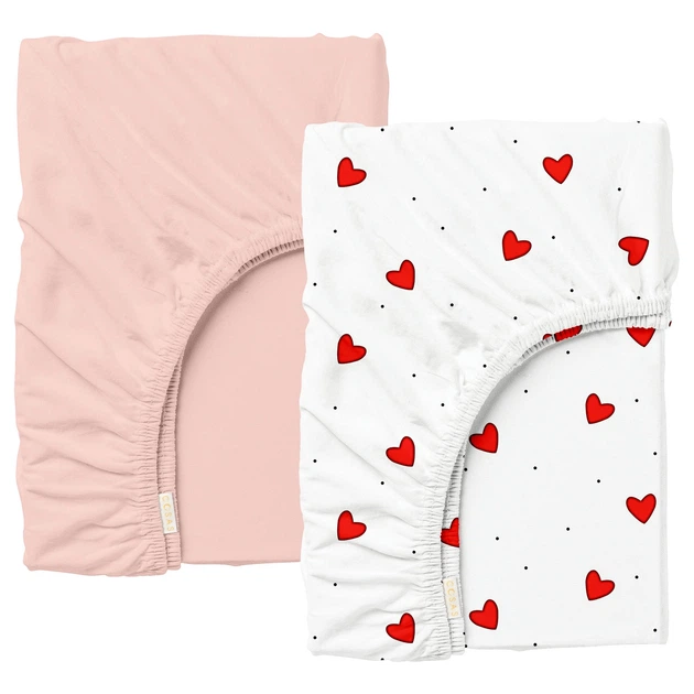 Набор простыней на резинке Cosas ROSE HEARTS ранфорс 200х220x20 2 шт (4822052399552) - Фото 1 Набор простыней на резинке Cosas ROSE HEARTS ранфорс 200х220x20 2 шт (4822052399552) - изображение 1