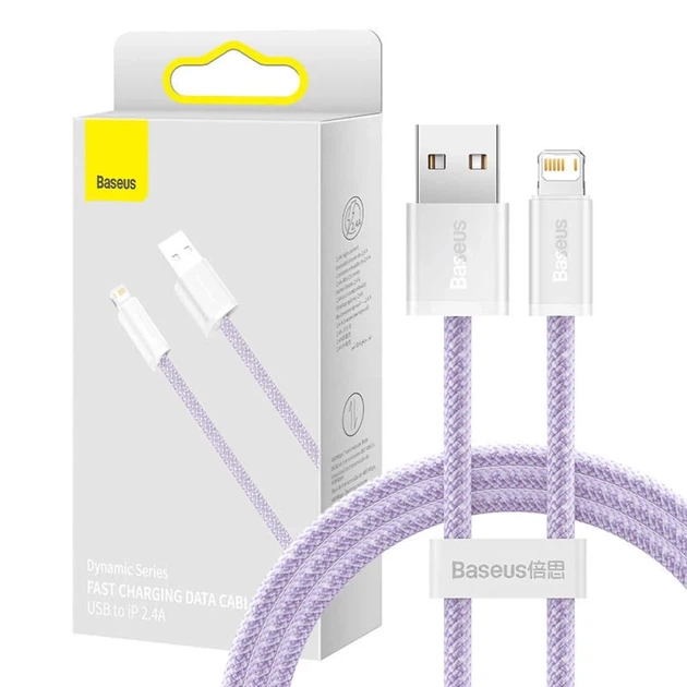 Кабель Baseus Dynamic Series Fast Charging Lightning 2.4A (1m) purple (CALD000405) - изображение 3