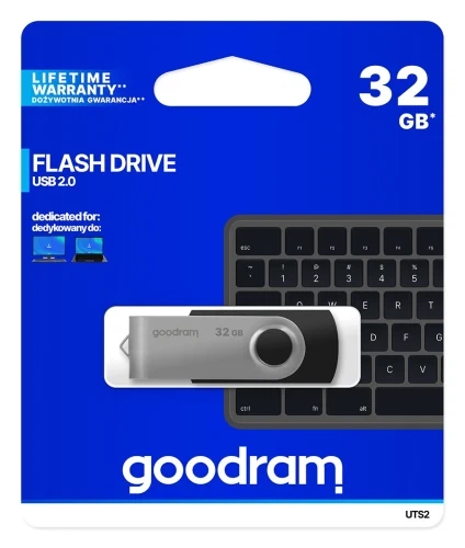 Флеш накопитель USB 32Gb Goodram UTS2, Black/Silver, USB 2.0 (UTS2-0320K0R11) - Фото 10 Флеш накопитель USB 32Gb Goodram UTS2, Black/Silver, USB 2.0 (UTS2-0320K0R11) - изображение 10