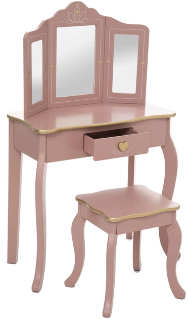 Toaletka dla dziewczynki Atmosphera SISSI z lusterkiem i taboretem (3560231528171) - obraz 2