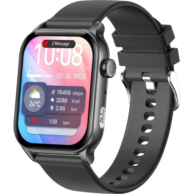 Смарт годинник Gelius Amazwatch Light (GP-SW015) Black - Фото 1 Смарт годинник Gelius Amazwatch Light (GP-SW015) Black - зображення 1