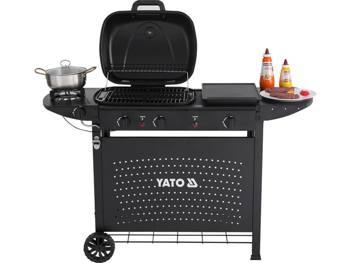 Gazowy grill YATO YG-20008 ASAHI 2 + 2 (5906083105951) - obraz 4