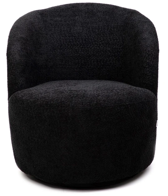 Крісло HOMLA SVINGEN поворотне 65.5 x 77 x 69 см Чорне (5904183871400) - зображення 2