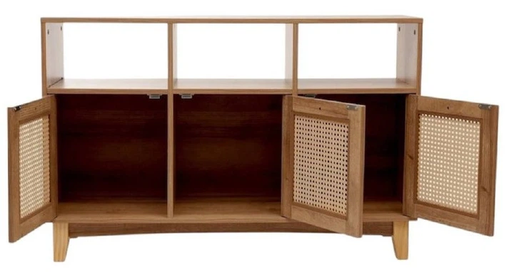 Komoda HOMLA NOTTO z rattanem 110 x 35 x 72 cm 214196 - obraz 2