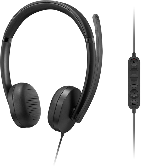 Słuchawki Lenovo VoIP 5000 Wired Black (4XD1R88995) - obraz 3