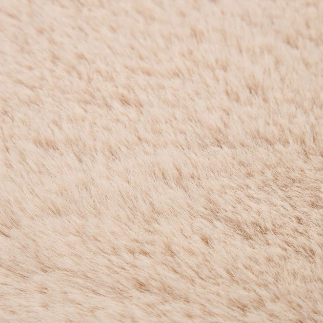 Килим HOMLA Falen з імітації хутра, круглий 90 см Бежевий 241718 (5906496750540) - зображення 2