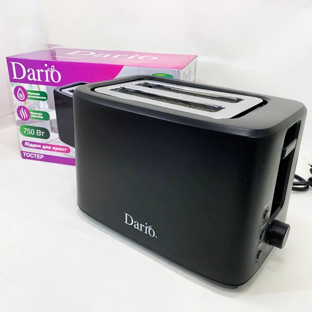 Тостер DARIO DT1007 Black - изображение 5