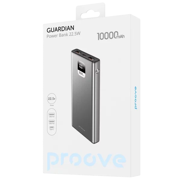 Портативная Батарея Proove Guardian 22.5W 10000mAh Metal Gray - изображение 2
