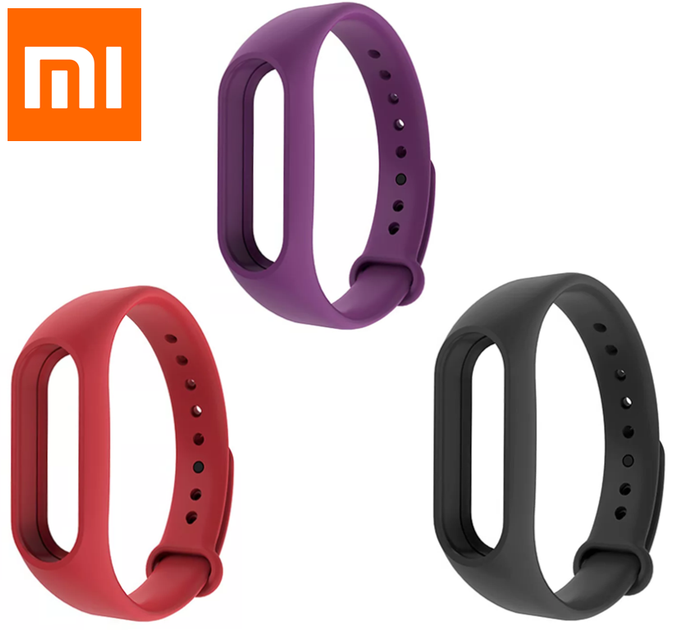 Силіконові ремінці 3 шт. для фітнес-браслета трекера Xiaomi Mi Band M2 Set 3-4 - зображення 2