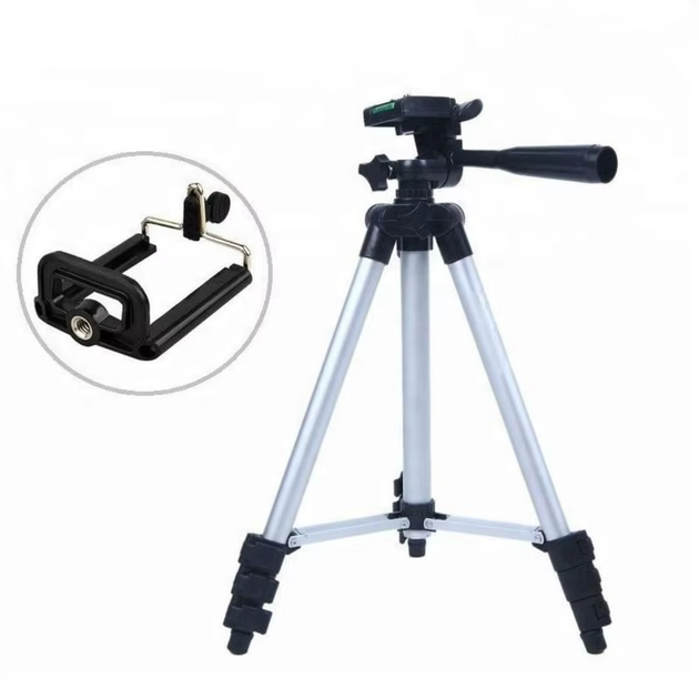Телескопічний штатив Tripod 3110 для камери і телефону 102 см - зображення 2