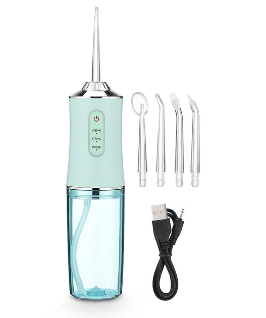 Ирригатор для полости рта ORAL IRRIGATOR 3 режима с насадками зеленый - изображение 2