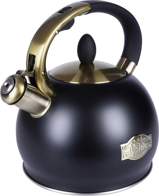 Чайник Vilde зі свистком сталевий чорний 3 л (5904316457075) - зображення 2
