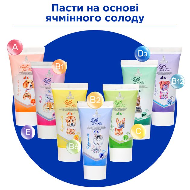 Паста Др. КИС Мультивит (Paste Dr.KIS Multivit) мультивитаминная для кошек и собак 50 г - изображение 5