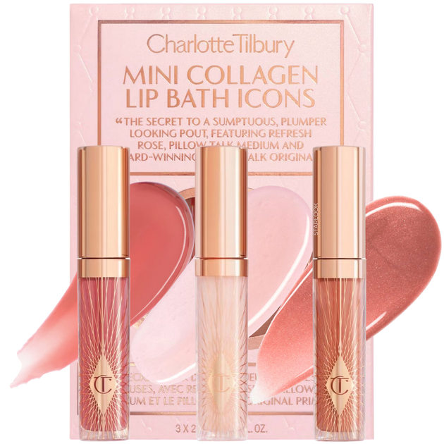 Набор глянцевых блесков для губ з коллагеном Charlotte Tilbury Collagen Lip Bath Icons Set 3 х 2.6 мл - изображение 6