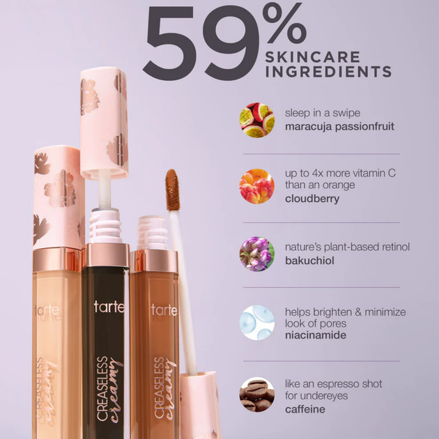 Увлажняющий консилер под глаза Tarte Maracuja Creaseless Creamy Concealer Mini 16N Fair-Light Neutral 0.5 мл - изображение 8