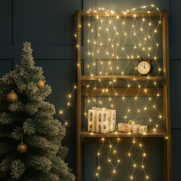 Гирлянда Конский хвост от USB, 2 м, 20 нитей, 400 LED, Теплый белый - изображение 2
