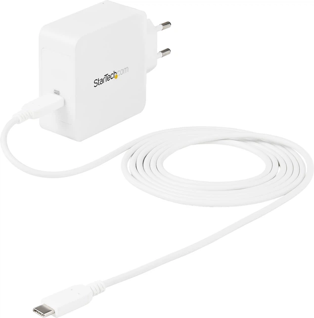 Ładowarka sieciowa StarTech PD 60W 1 x USB Type-C White (WCH1CEU) - obraz 2
