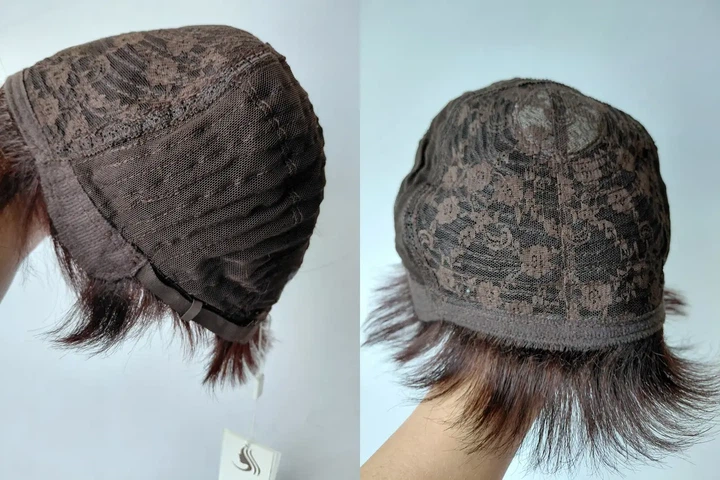 Парик из 100 % натуральных волос боб каре Каштановый - Фото 7 Парик из 100 % натуральных волос боб каре Каштановый - изображение 7