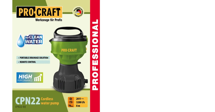 Акумуляторний насос Procraft CPN22 - Фото 2 Акумуляторний насос Procraft CPN22 - зображення 2