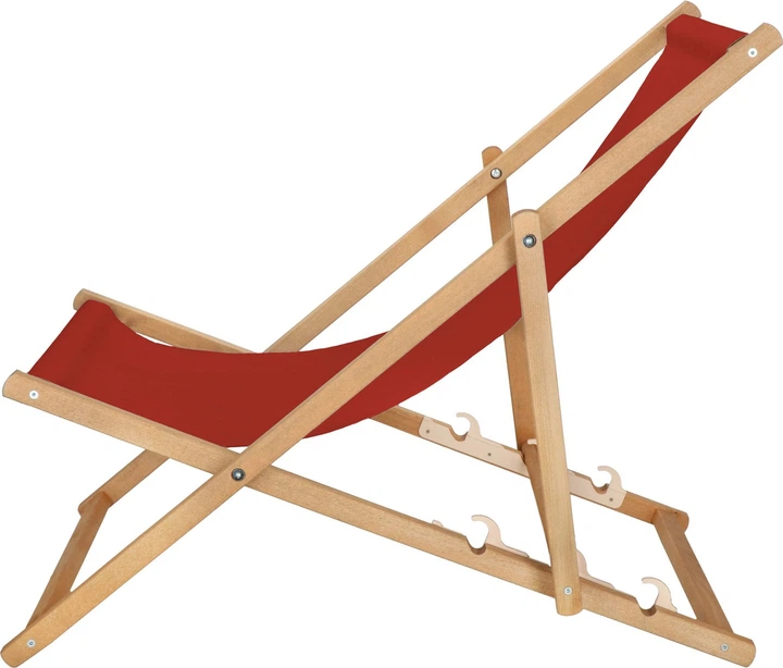 Дерев'яний шезлонг Springos для саду 3-ступінчасте регулювання Бордовий (DC0006BRG) - зображення 3