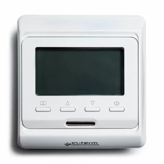 Програмований терморегулятор In-Therm E51 White з виносним та вбудованим датчиком температури 2800 Вт для електричної теплої підлоги - зображення 2