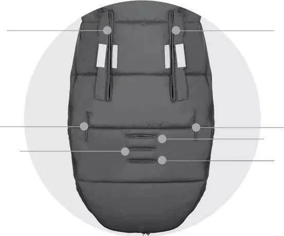 Spiworek do wozka i sanek Ricokids Elmi Ciemno Szary (5908220476399) - obraz 5