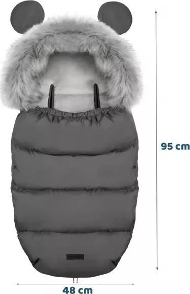 Spiworek do wozka i sanek Ricokids Elmi Ciemno Szary (5908220476399) - obraz 7