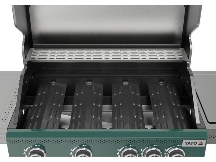 Gazowy grill YATO YG-20035 OKAYA 4+1 z szybą Zielony (5906083114533) - obraz 11