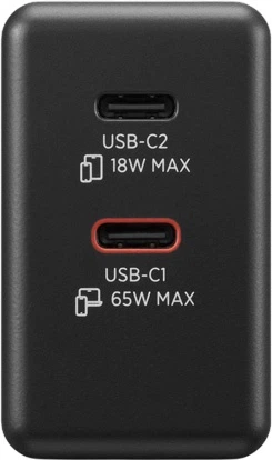 Блок живлення для ноутбука Lenovo Dual USB-C GaN Charger 65 Вт (G0A6065BEU) - зображення 3