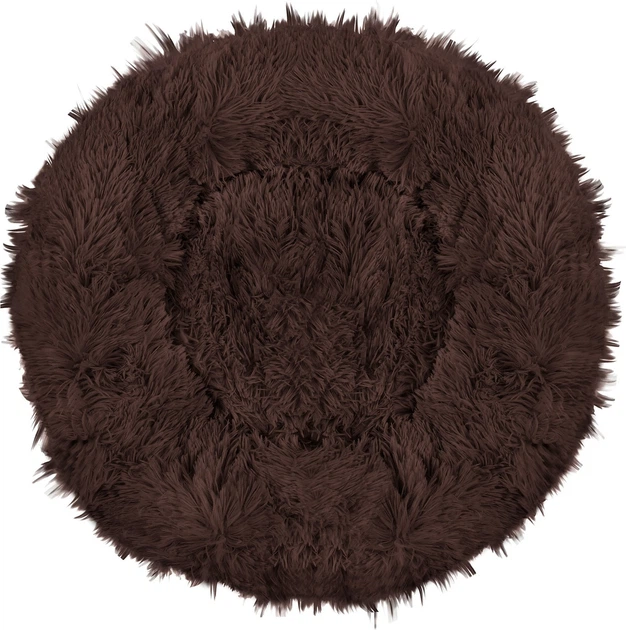 Legowisko dla psa i kota Springos pluszowe 80 cm Brązowe PA0143 (5907719411897) - obraz 2