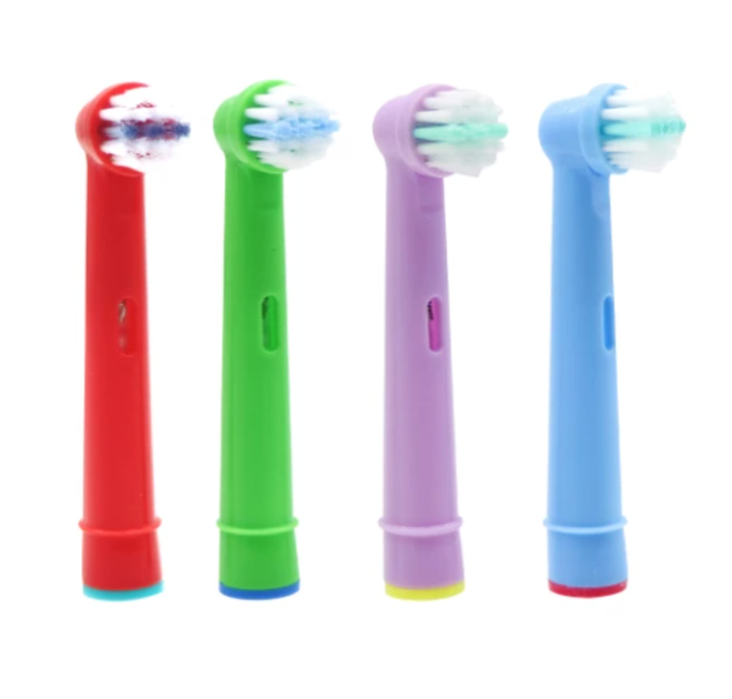 Дитячі насадки для електричної зубної щітки Soft Bristles EB-10A (1 уп - 4 шт) (SB-33a) - Фото 2 Дитячі насадки для електричної зубної щітки Soft Bristles EB-10A (1 уп - 4 шт) (SB-33a) - зображення 2