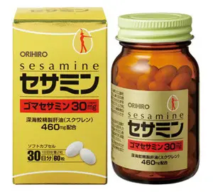 Комплекс Сезамин (кунжут) со скваленом Orihiro Sesamine 60 шт - 30 дн - Фото 2 Комплекс Сезамин (кунжут) со скваленом Orihiro Sesamine 60 шт - 30 дн - изображение 2