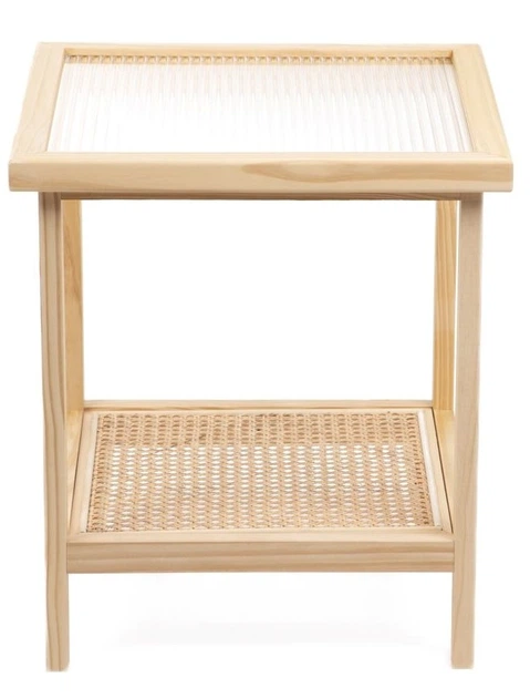 Stolik kawowy HOMLA SIDO ratanowy 45 x 45 x 50 cm (5904183869537) - obraz 2