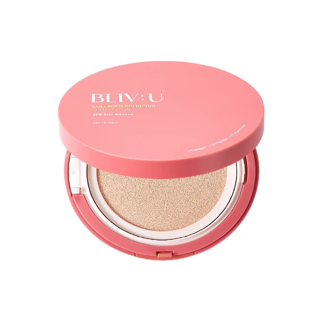 Кушон с коллагеном BLIV:U Collagen Bouncing Sun Cushion SPF 50+ PA++++ 24 гр - изображение 2
