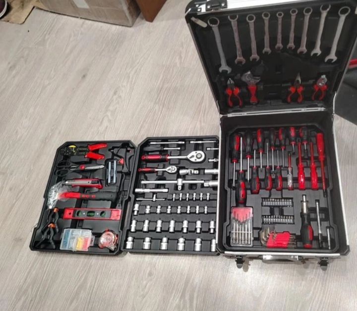 Набір інструментів у валізі 408 предметів і для дому та авто WMC TOOLS сірий - зображення 6