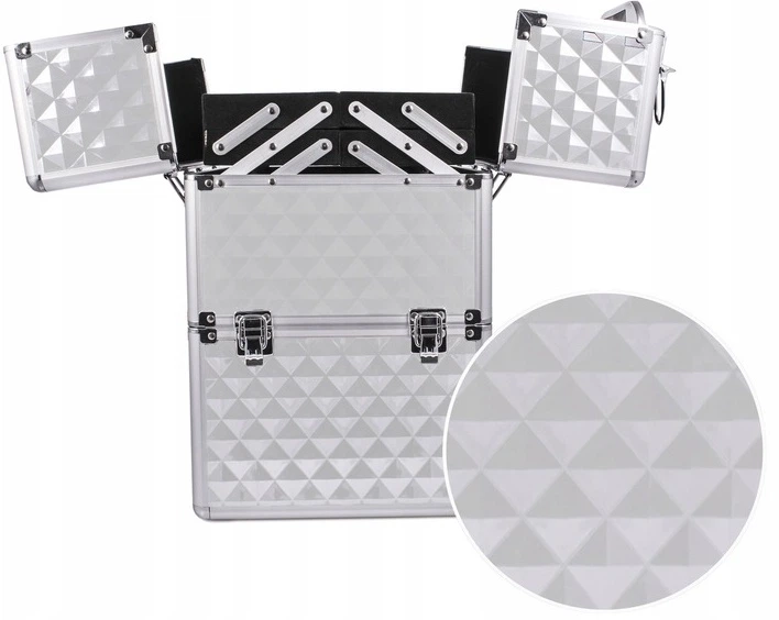 Органайзер для майстра манікюру SunOne сріблястий 35x25x42 см (5903332002870) - зображення 2