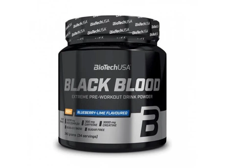 Предтренировочный комплекс BioTech USA BLACK BLOOD NOX+ (330 грамм) Вкус Черника Лайм - Фото 1 Предтренировочный комплекс BioTech USA BLACK BLOOD NOX+ (330 грамм) Вкус Черника Лайм - изображение 1