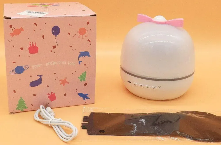 Нічник проектор зоряного неба USB Бантік, 1200mAh, 6 змінних слайдів MA-11 (L) - зображення 9