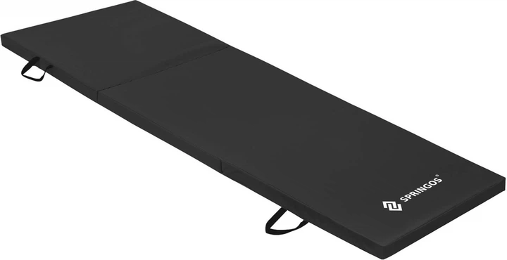 Materac gimnastyczny Springos składany 180 cm Czarny FA0060 (5907719402475) - obraz 2